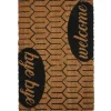 Gifi Nettoyage Et Entretien|Paillasson coco rectangulaire naturel motif Welcome Bye Bye