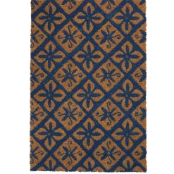 Gifi Nettoyage Et Entretien|Paillasson coco rectangulaire naturel motif floral baroque