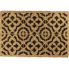 Gifi Nettoyage Et Entretien|Paillasson coco rectangulaire naturel motif arabesque noir 60x40cm