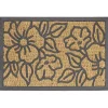 Gifi Nettoyage Et Entretien|Paillasson coco rectangulaire motif fleur 60x40cm