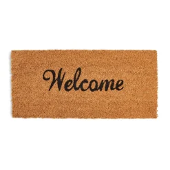 Gifi Nettoyage Et Entretien|Paillasson coco Welcome marron et noir 25x55cm