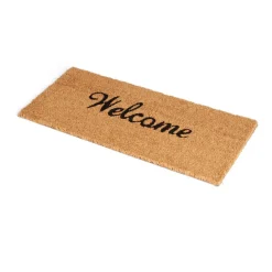 Gifi Nettoyage Et Entretien|Paillasson coco Welcome marron et noir 25x55cm