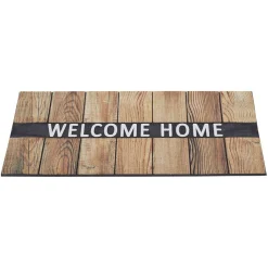 Gifi Nettoyage Et Entretien|Paillasson grattant antidérapant Welcome Home effet bois 75x45 cm