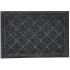 Gifi Nettoyage Et Entretien|Paillasson tapis d'entrée polyester semelle caoutchouc gris foncé