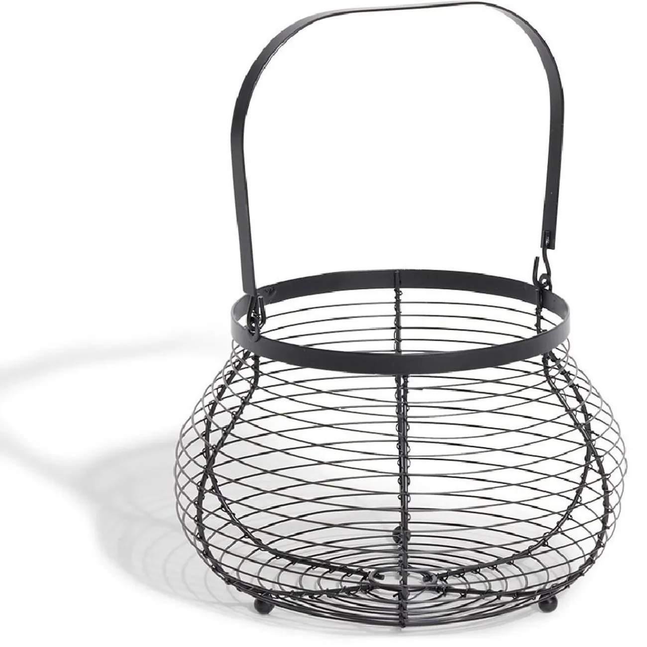 Gifi Panier à oeufs avec poignée métal noir