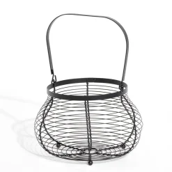 Gifi Panier à oeufs avec poignée métal noir