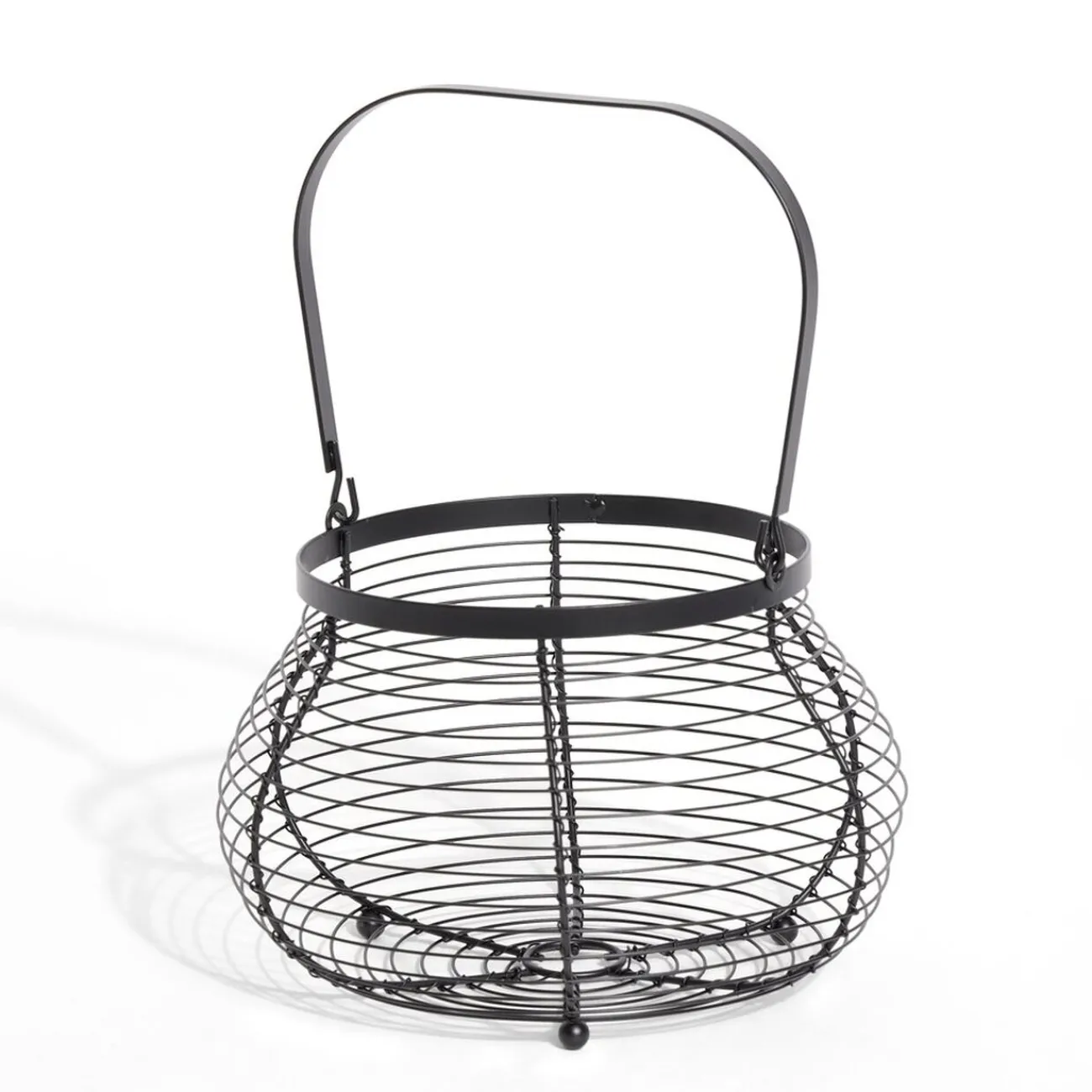 Gifi Panier à oeufs avec poignée métal noir