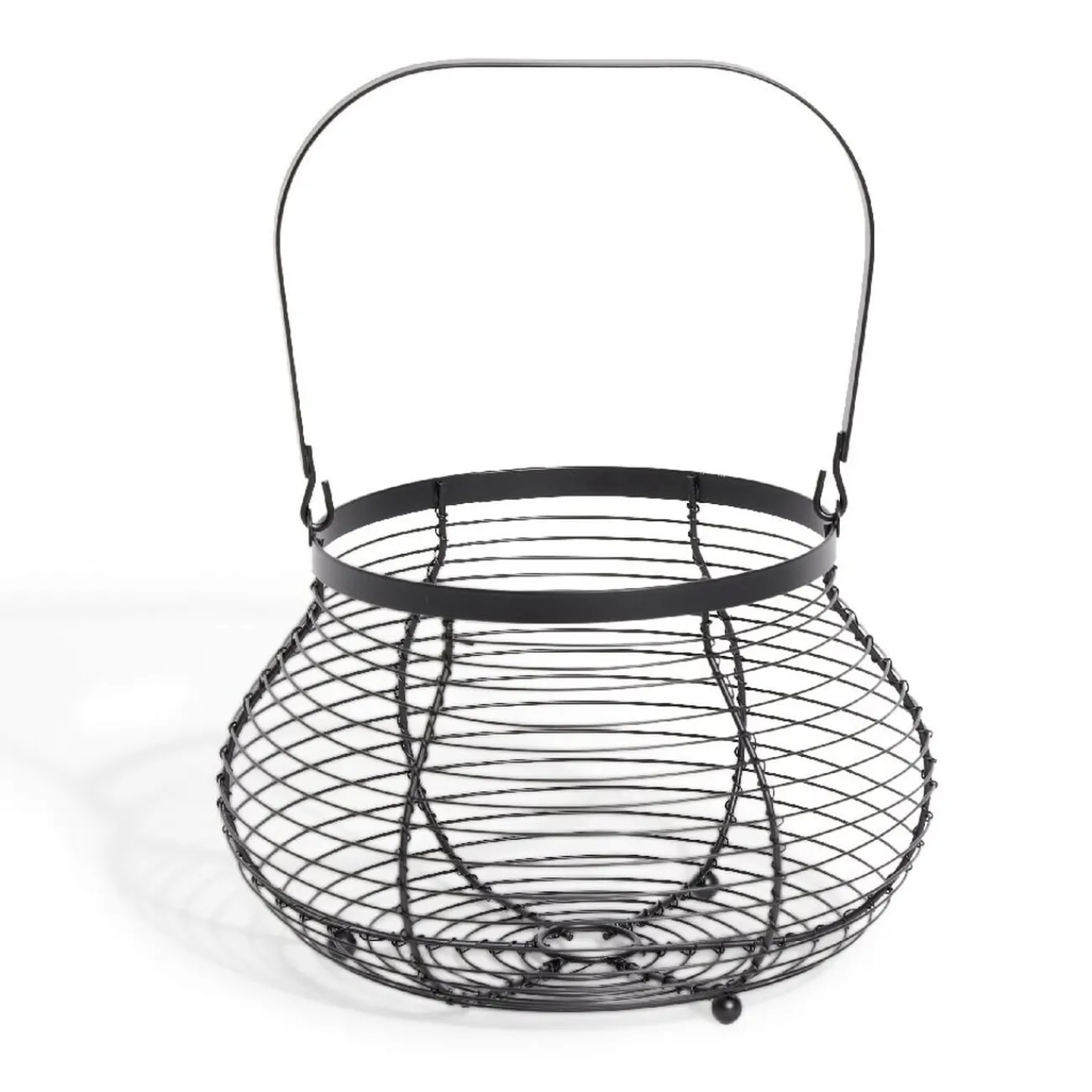 Gifi Panier à oeufs avec poignée métal noir