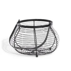 Gifi Panier à oeufs avec poignée métal noir