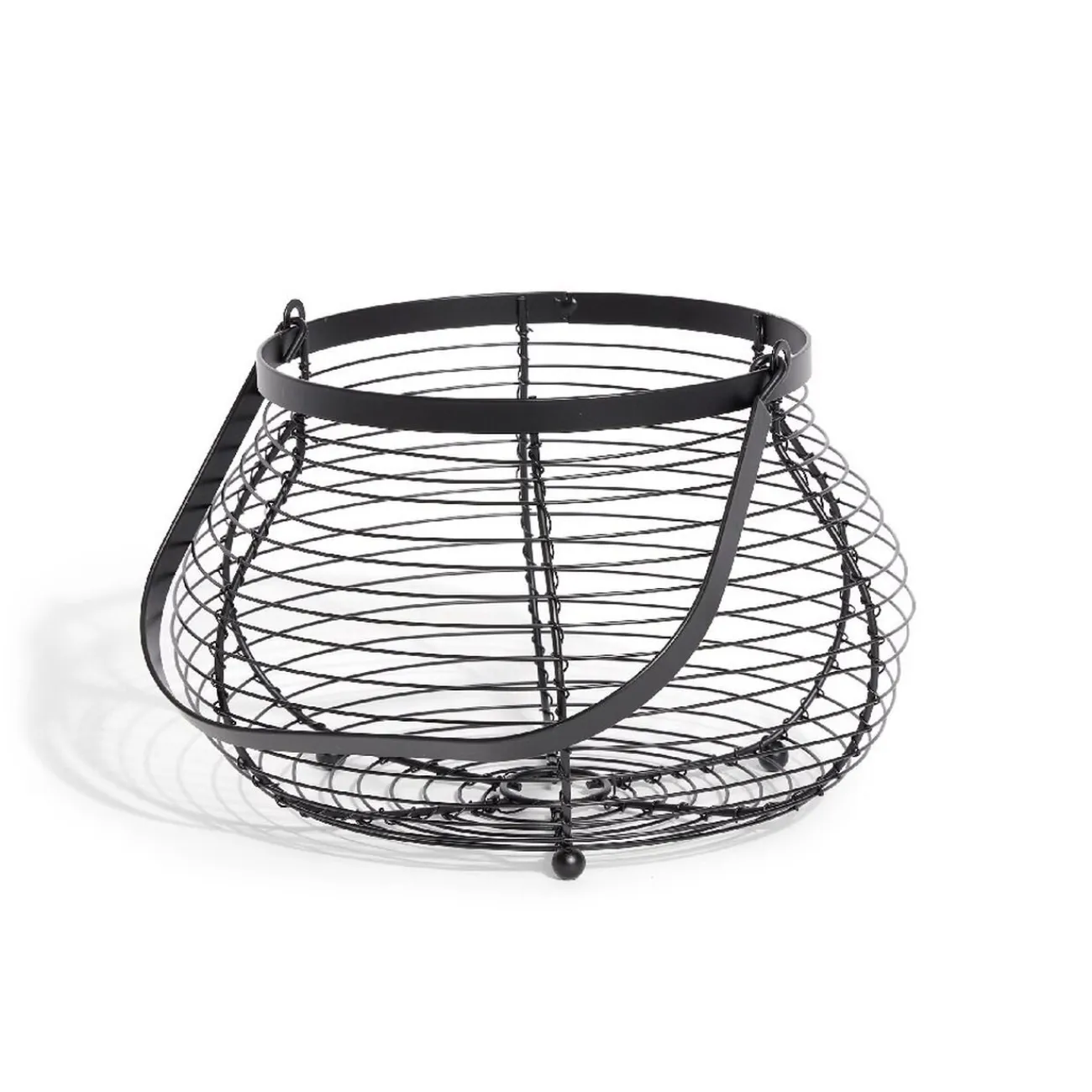 Gifi Panier à oeufs avec poignée métal noir