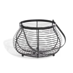 Gifi Panier à oeufs avec poignée métal noir