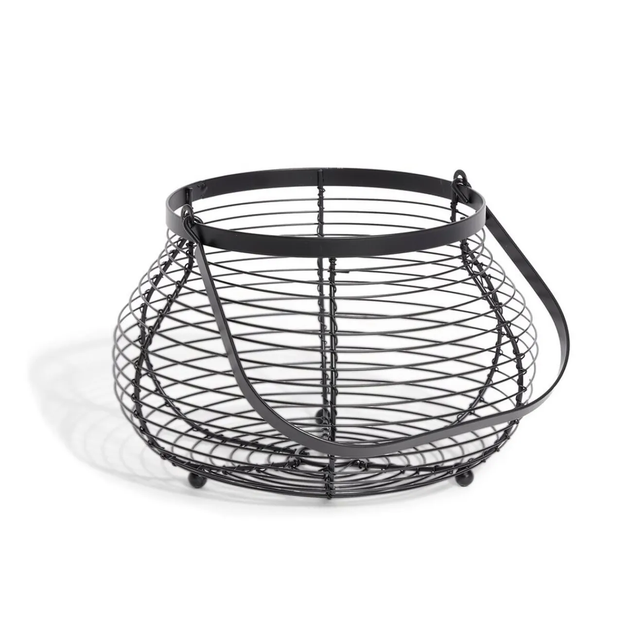 Gifi Panier à oeufs avec poignée métal noir