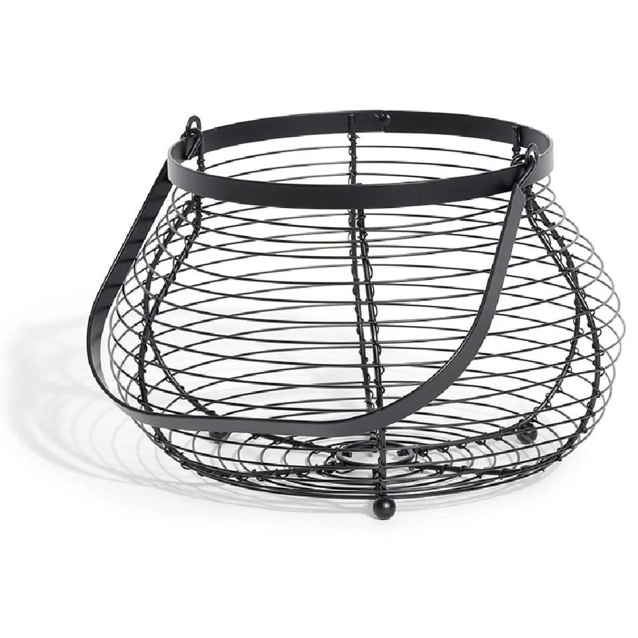 Gifi Panier à oeufs avec poignée métal noir