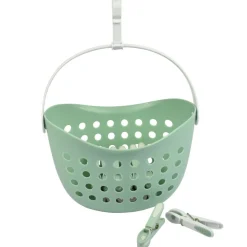 Gifi Entretien Du Linge|Panier avec 12 pinces à linge vert