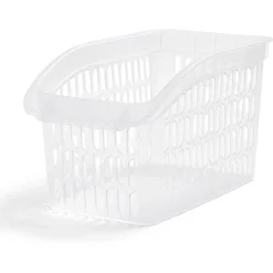 Gifi Rangement|Panier de rangement en plastique transparent 30x18xH.17,5cm