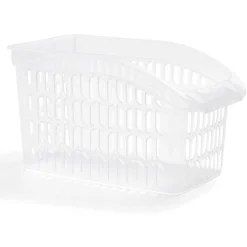 Gifi Rangement|Panier de rangement en plastique transparent 30x18xH.17,5cm