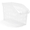Gifi Rangement|Panier de rangement en plastique transparent 30x13xH.17,5cm