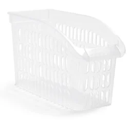 Gifi Rangement|Panier de rangement en plastique transparent 30x13xH.17,5cm