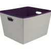 Gifi Rangement|Panier de rangement gris violet