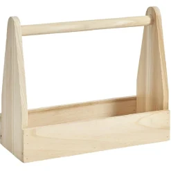 Gifi Rangement|Panier en bois beige 22x9xH18,5 cm