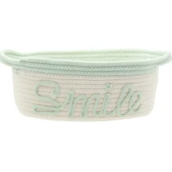 Gifi Rangement|Panier en coton Smile Love ou Home