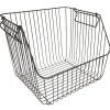 Gifi Rangement|Panier filaire superposable métal noir