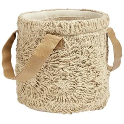 Gifi Rangement|Panier jute dentelle