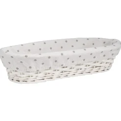 Gifi Rangement|Panier ovale bois tressé blanc