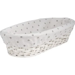 Gifi Rangement|Panier ovale bois tressé blanc