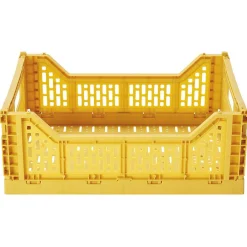 Gifi Rangement|Panier pliant plastique jaune 4L