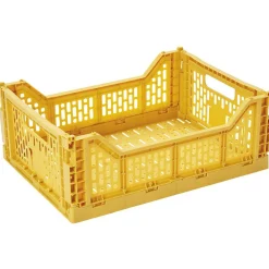 Gifi Rangement|Panier pliant plastique jaune 15L