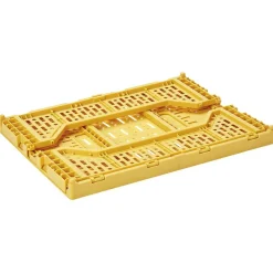 Gifi Rangement|Panier pliant plastique jaune 15L