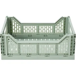 Gifi Rangement|Panier pliant plastique vert 4L