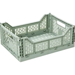 Gifi Rangement|Panier pliant plastique vert 15L