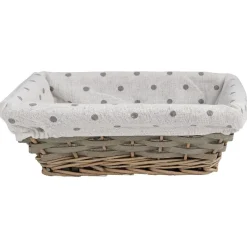 Gifi Rangement|Panier rectangulaire osier tressé gris naturel