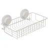 Gifi Equipement Douche^Panier serviteur de douche à ventouse blanc