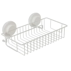 Gifi Equipement Douche^Panier serviteur de douche à ventouse blanc