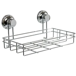 Gifi Equipement Douche^Panier serviteur de douche à ventouse inox