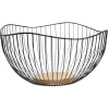 Gifi Panière à fruits métal noir bambou