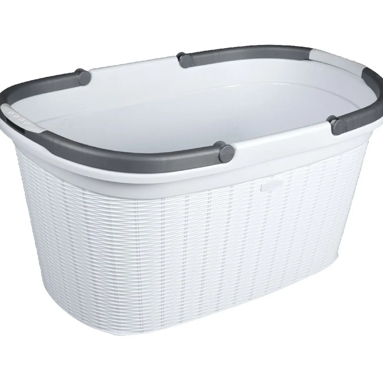 Gifi Entretien Du Linge|Panière à linge 35 L blanche effet osier