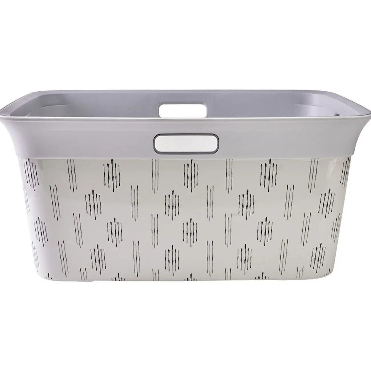 Gifi Entretien Du Linge|Panière à linge blanc et gris 40L