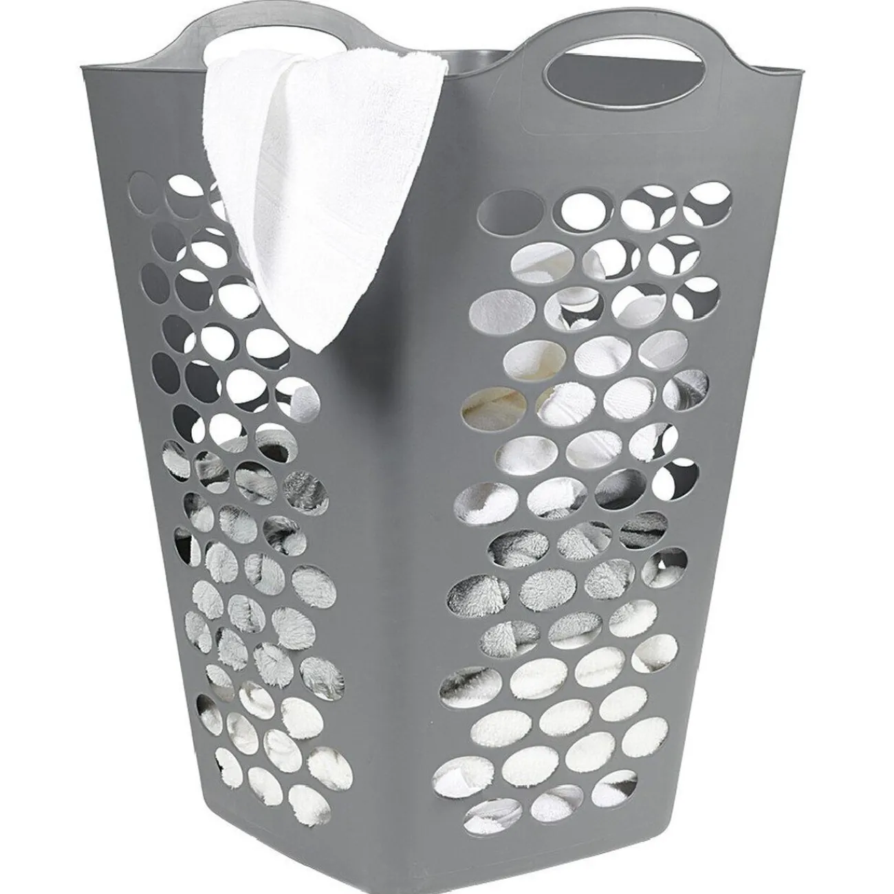 Gifi Entretien Du Linge|Panière à linge flexible 70 L grise