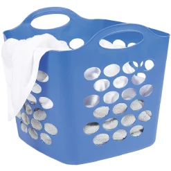 Gifi Entretien Du Linge|Paniére à linge 33L bleu polypropylene