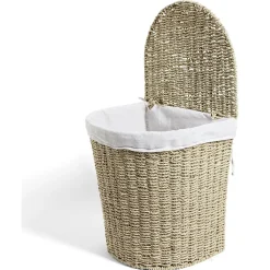 Gifi Entretien Du Linge|Panière à linge 43L 36xH40x30cm jonc de mer beige