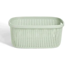 Gifi Entretien Du Linge|Panière à linge 32L 52x23x37,2cm plastique vert