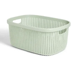 Gifi Entretien Du Linge|Panière à linge 32L 52x23x37,2cm plastique vert