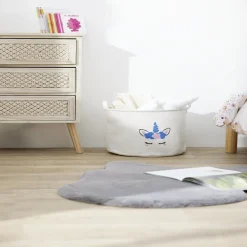 Gifi Entretien Du Linge|Panière à linge licorne en toile Ø30xH25cm