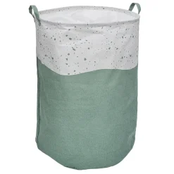 Gifi Entretien Du Linge|Panière à linge motif terrazzo effet granit vert et blanc 91L