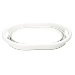 Gifi Entretien Du Linge|Panière à linge rétactable 26L plastique gris et blanc