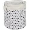 Gifi Entretien Du Linge|Panière à linge souple 72L motifs géométriques polyester beige